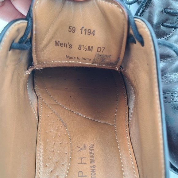 Johnston & Murphy Mens Leather Heritage Brown Derby Shoes Size 8.5 M Cap Toe main image 4